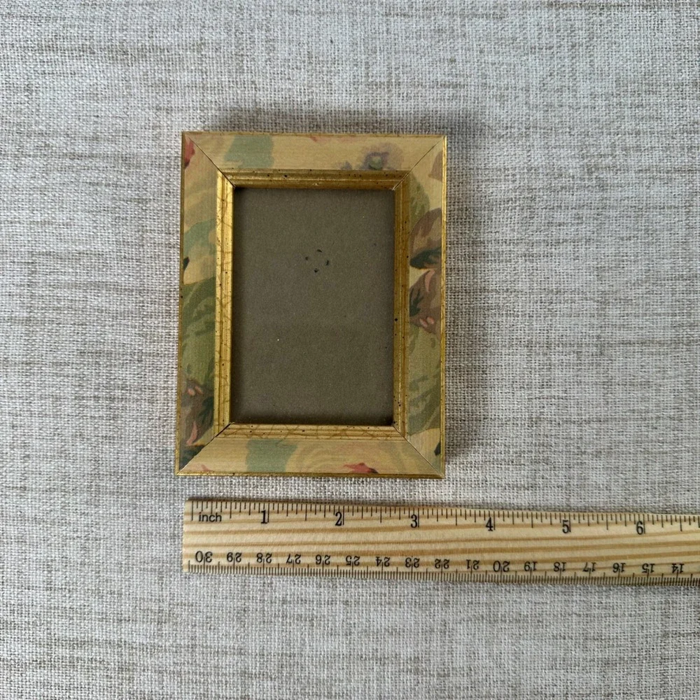 Small Gold Floral Picture Frame | Easel Back Tabletop Frame